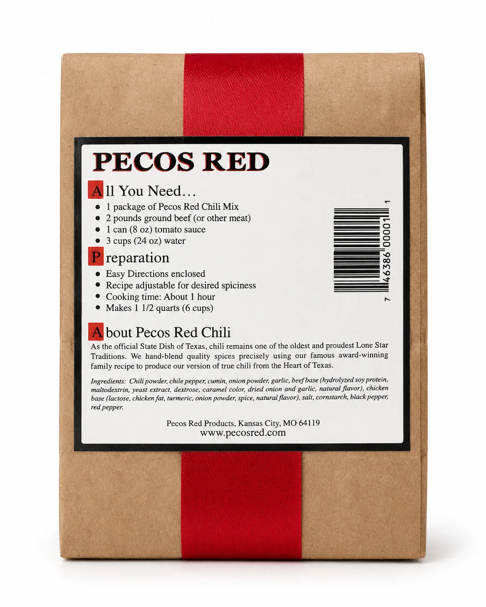 Pecos Red Chili Mix — back